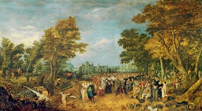 Allegorie des Waffenstillstands von 1609 zwischen den Niederlanden und Spanien, 1616 von Adriaen van de Venne